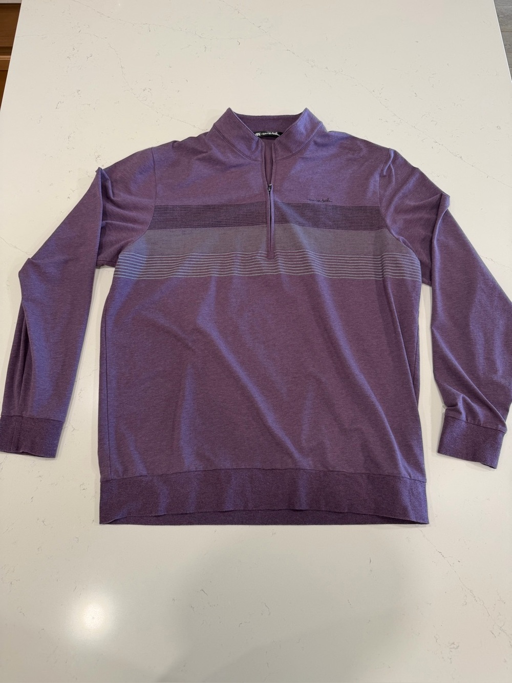 Travis Mathew Men's Purple Quarter Zip Pullover - XL